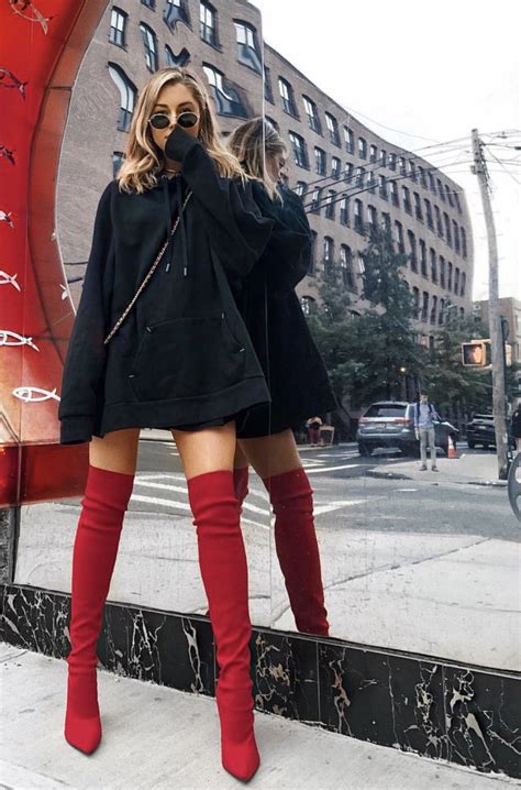 thigh high boot sweatshirt